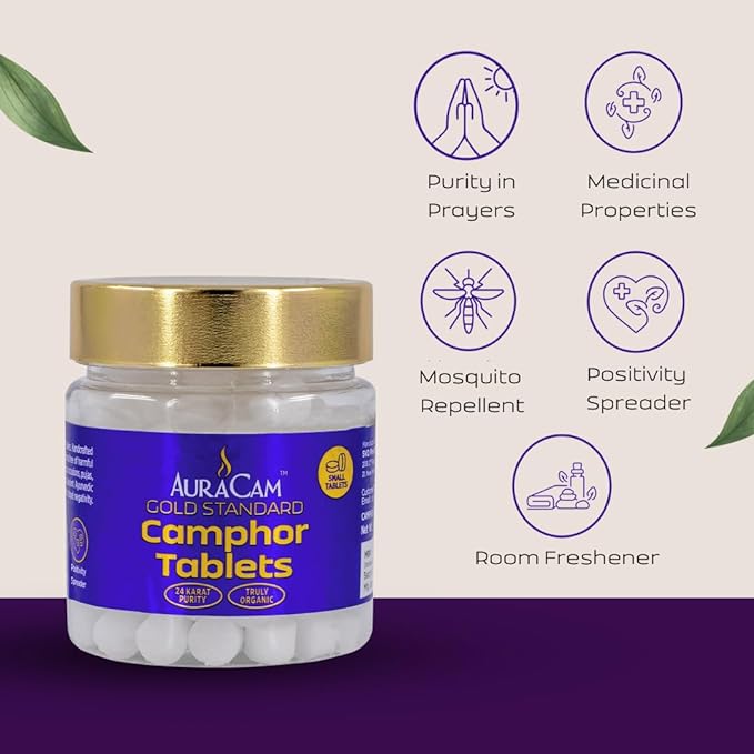 AuraCam Gold Standard Camphor Tablets, Small (100g)